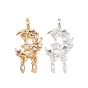 Латунные микро проложить кубического циркония подвески, Луна и звезды