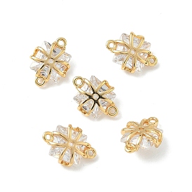 Латунные подвески из прозрачного кубического циркония, без никеля , квадратные ссылки