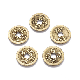 Tibetan Artlegierung chinesische Münze Pendants, Flachrund, Nickel frei