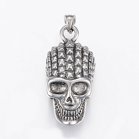 304 подвески из нержавеющей стали, череп