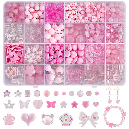 Kits de perles acryliques opaques et transparentes, formes mixtes