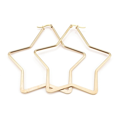 Серьги из 304 нержавеющей стали, гипоаллергенные серьги, звезда