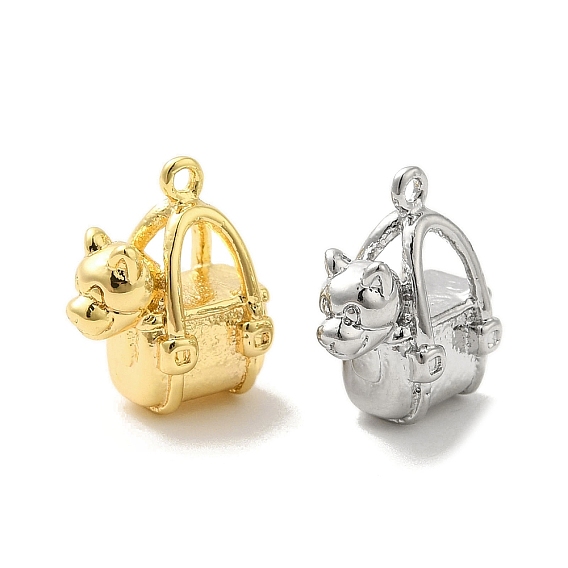 Латунь прелести, без кадмия, без никеля и без свинца, сумка с собакой