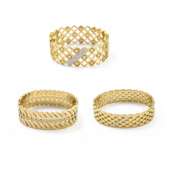 304 женские браслеты на шарнирах из нержавеющей стали с кристаллами и стразами