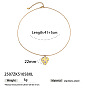 Summer Alloy Enamel Heart with Fruit Pendant Brass Cable Chain Necklaces, Golden