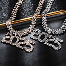 Латунные хрустальные стразы 2025 подвески ожерелья для женщин
