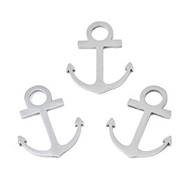 201 Stainless Steel Pendants, Laser Cut, Anchor