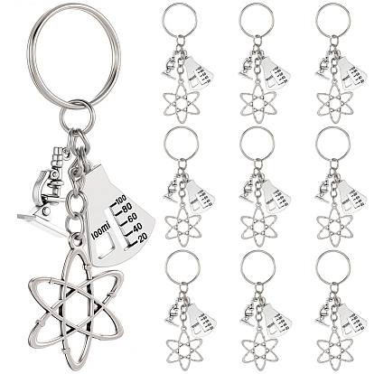 20шт. брелки из сплава, с железными кольцами