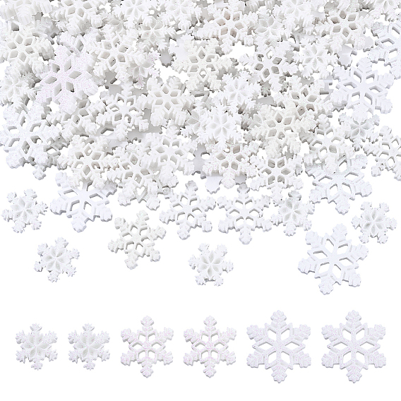 100 шт. 3 стили кабошон из смолы, снежинка