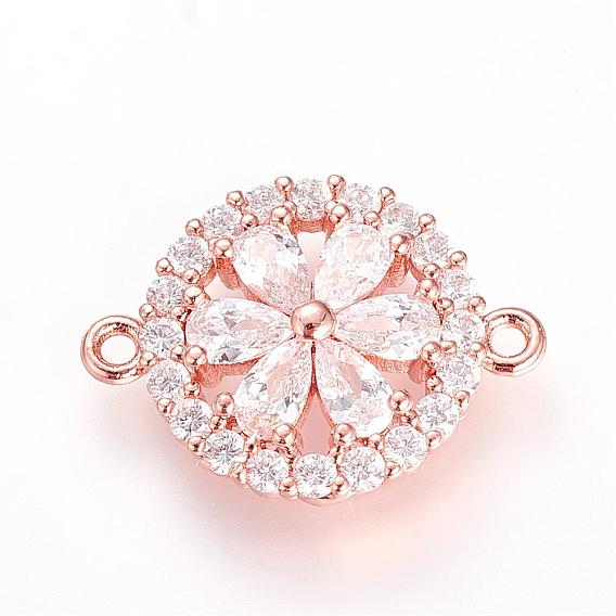 Долговечные латунные микропроволочные кубические циркониевые соединения, плоские круглые с цветком