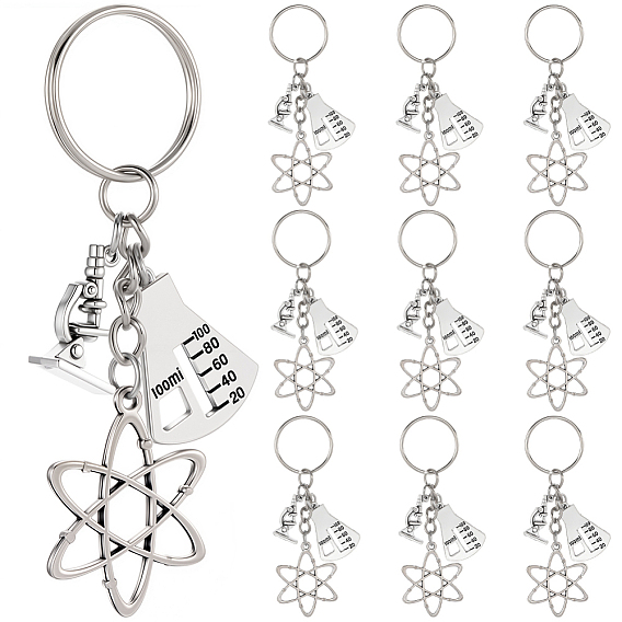 20шт. брелки из сплава, с железными кольцами