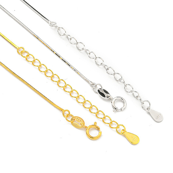 925 ожерелья из стерлингового серебра в виде змеиной цепочки.