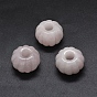 Natural Rose Quartz Beads, Large Hole Beads, Pumpkin