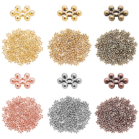 Zinc Alloy Spacer Beads, with One Hole, Lead Free & Cadmium Free, Snowflake