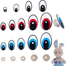 Пластиковые глаза куклы, безопасные глаза, с распоркой, для изготовления кукол, овальные