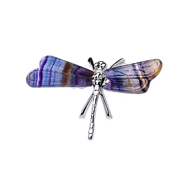 Natural Fluorite Dragonfly Home Desktop Decoration, for Home Office Desk