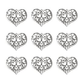 Valentines Unique Gifts for Boyfriends Alloy Pendants, Cadmium Free & Lead Free, Heart, 31x36.5x5mm, Hole: 2mm