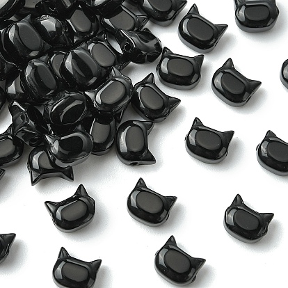 50 бусины из искусственного нефрита, форма кошки