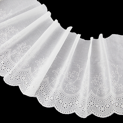 3ярдов хлопковой цветочной кружевной ленты, Цветочная отделка для украшения свадебного платья