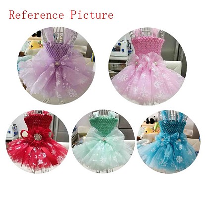 Snowflake Deco Mesh Ribbons, Tulle Fabric, Tulle Roll Spool Fabric For Skirt Making