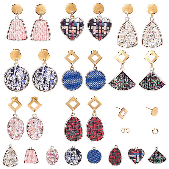 DIY серьги решений, Сплав с подвесками, 304 Выводы серьги из нержавеющей стали шпилька