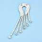 Crystal Rhinestone Teardrop Lapel Pin, Creative Brass Badge for Backpack Clothes