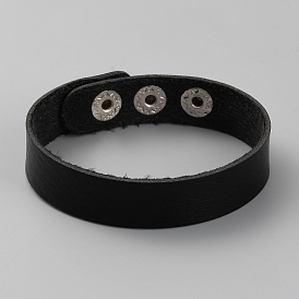 Простой браслет из искусственной кожи с пряжками