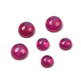 Кабошоны из красного корунда, выращенные в лаборатории, полукруглые / купольные