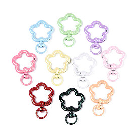 Карабинные застежки из сплава, окрашенные распылением, с блеском порошок, цветок, без кадмия и без свинца