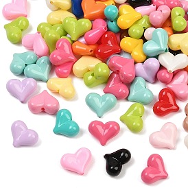 Непрозрачные акриловые бусины, сердце