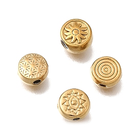 304 из нержавеющей стали бусы, ионное покрытие (ip), плоско-круглые