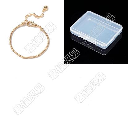 8Pulsera de cadena de serpiente redonda de latón para hombres y mujeres