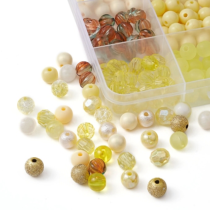 Acrylic Beads, Mixed Style, Round
