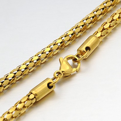 304 linterna de acero inoxidable cadenas collares, con cierre de langosta, 17.3 pulgada (439 mm)