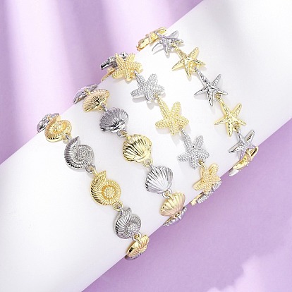 Браслеты из латунной цепочки для женщин, платиной и золотом