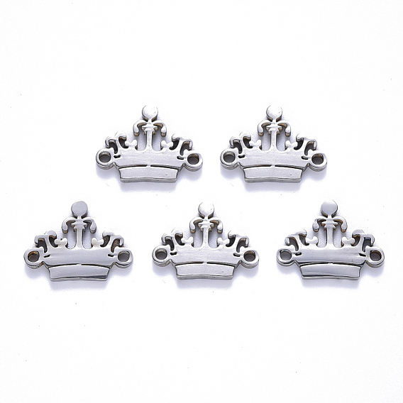 201 Stainless Steel Links Connectors, Laser Cut, Crown