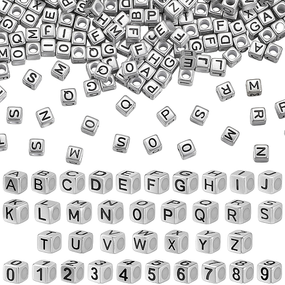 Покрытие акриловыми шариками, куб с цифрой/буквой