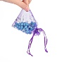 Organza Bag with Drawstring, Jewelry Pouches Bags, for Wedding Party Candy Mesh Bags, Rectangle with Butterfly Pattern
