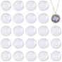 80Pcs Transparent Glass Cabochons, Clear Dome Cabochon for Cameo Photo Pendant Jewelry Making