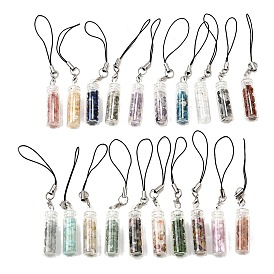 Натуральный щебень с декором в виде стеклянной бутылки