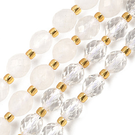 Природных кристаллов кварца бисер нитей, горного хрусталя, граненые, рис, с бисером
