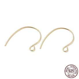 925 Sterling Silver Earring Hooks, Ear Wire, with Open Loop