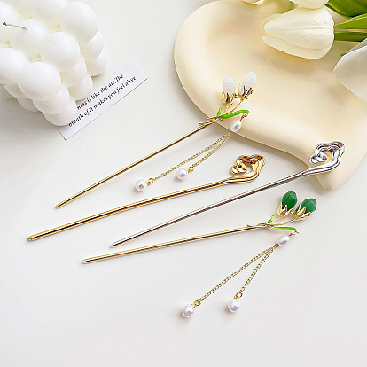 Metal Hairpin Ancient Style Tassel Hairpin Women's High-end Hanfu Hair Accessories Headwear New Chinese-style Updo Hairpin.
