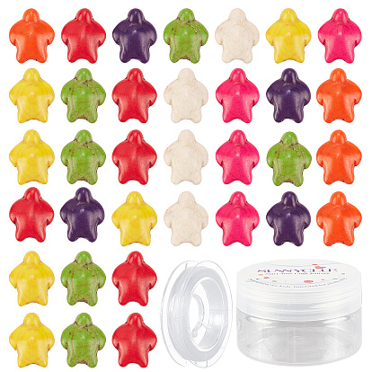 Наборы для самостоятельного изготовления браслетов из бисера черепаха, в том числе крашеные бусины из синтетической бирюзы и 10 эластичную нить для бисероплетения m.