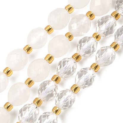 Природных кристаллов кварца бисер нитей, горного хрусталя, граненые, рис, с бисером