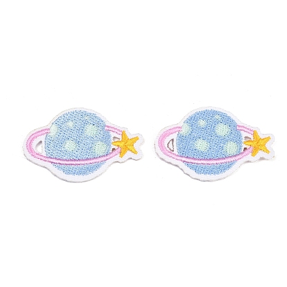 Полиэстер, компьютерная вышивка, нашивки, пришивные и приклеиваемые утюгом., планета, аппликации нашивки