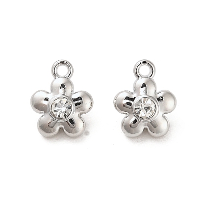 Alloy Rhinestone Pendants, Flower