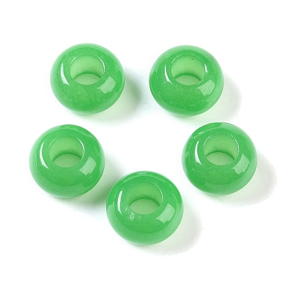 Gemstone European Beads, Large Hole Beads, Rondelle