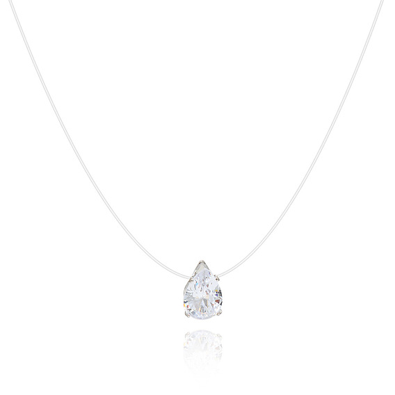 Alloy with Cubic Zirconia Pendant Necklace for Women