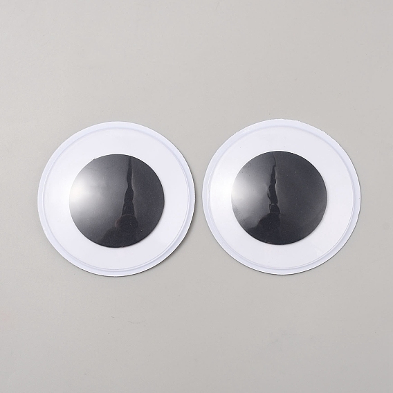 Plastic Eye Cabochons, with Self Adhesive, DIY Scrapbooking Crafts Toy Accessories
